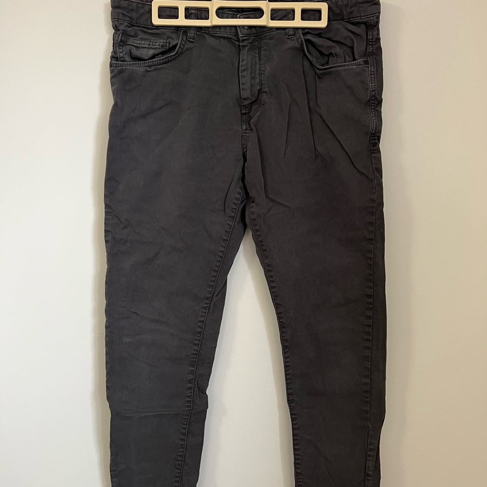 Zara Men's Charcoal Skinny Jeans